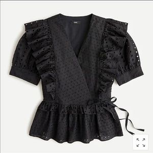 Adorable Ruffle Wrap Peplum top